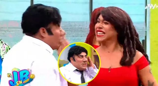 ¡Sonó fuerte! Dayanita se metió en el papel de Rubí y le lanzó tremenda bofetada a su compañero.