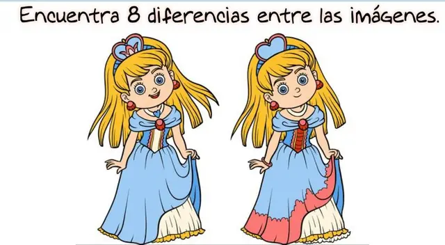 Halla las 8 diferencias del reto en solo 7 segundos Halla las 8 diferencias del reto en solo 7 segundos