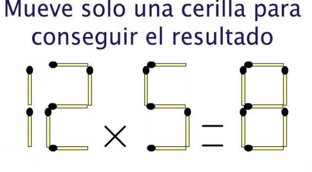 Acertijo viral: Descubre qué fósforo mover para que la multiplicación sea correcta