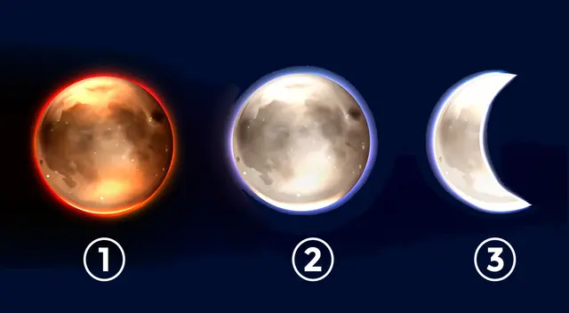 Observa la imagen con detenimiento y elige la luna que más te guste del test de personalidad.