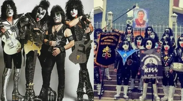 Kiss saluda a agrupación que se caracterizó como ellos en carnaval de Cajamarca Kiss saluda a agrupación que se caracterizó como ellos en carnaval de Cajamarca