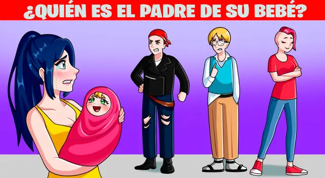 ¿Podrás ayudarla a encontrar al papá de su menor? Este acertijo es complicado. ¿Podrás ayudarla a encontrar al papá de su menor? Este acertijo es complicado.