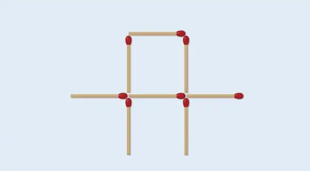 Reto visual: Mueve dos cerillas para formar dos cuadrados Reto visual: Mueve dos cerillas para formar dos cuadrados