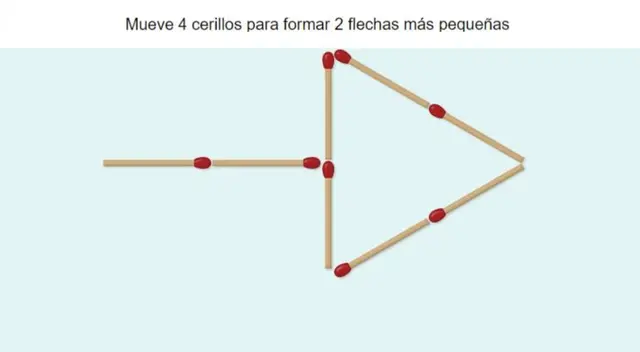 ¿Qué cerillos debes mover para armar dos nuevas flechas? Piensa y responde ¿Qué cerillos debes mover para armar dos nuevas flechas? Piensa y responde