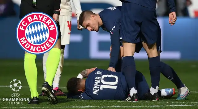 Neymar quedó descartado para la vuelta contra los 'Bávaros'.