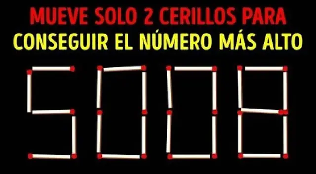 ¿Qué cerillos mover para formar el número más alto? ¿Qué cerillos mover para formar el número más alto?