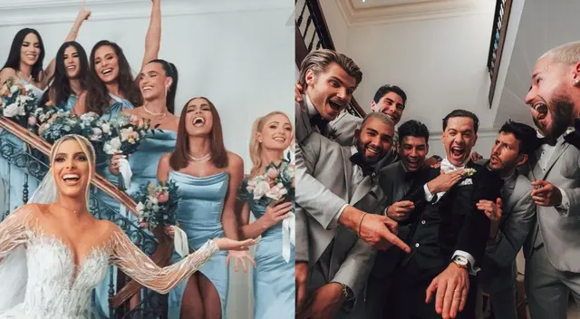 ¿Logras diferenciar a algunos cantantes? La boda entre los artistas se realizó el sábado 4 de marzo en Miami.