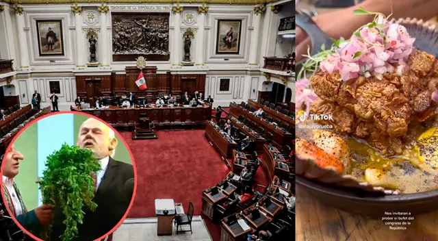 El peruano mostró cuáles eran los lujosos platillos que servían en el Congreso y se hizo viral.