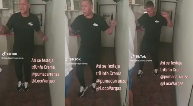 'Puma' Carranza celebró el triunfo de Universitario ante Melgar bailando al estilo de la malagua