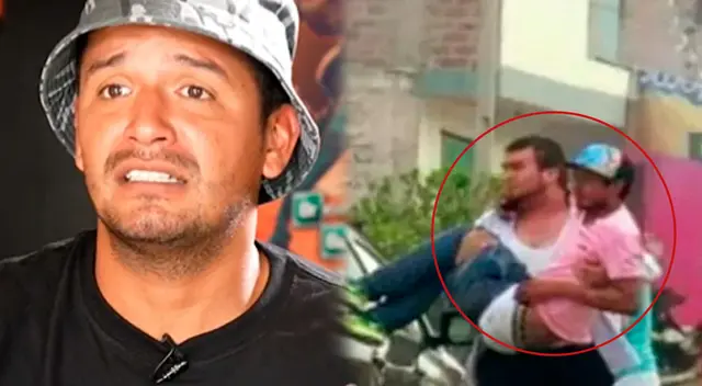 Reimond Manco es llevado por un taxista a su vivienda.