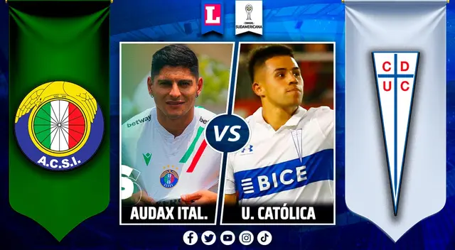 Audax Italiano vs. U. Católica EN VIVO: a qué hora y dónde ver Copa Sudamericana. Audax Italiano vs. U. Católica EN VIVO: a qué hora y dónde ver Copa Sudamericana.