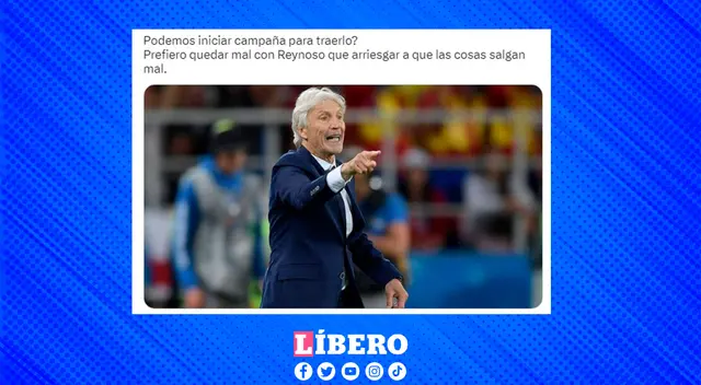 Luego que Reynoso lanzara su lista de convocados, algunos hinchas quedaron inconformes y prefirieron a Pekerman. Luego que Reynoso lanzara su lista de convocados, algunos hinchas quedaron inconformes y prefirieron a Pekerman.