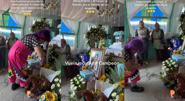 Viral: Payaso se entristece al ver que su show era para un velorio