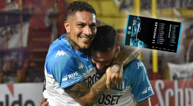 Paolo Guerrero será el '9' de Racing ante Sarmiento. Paolo Guerrero será el '9' de Racing ante Sarmiento.