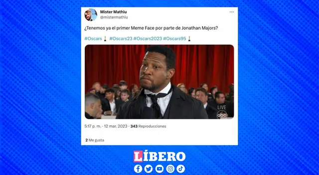 Jonathan Majors fue uno de los presentadores de la premiación y ya cuenta con un meme Jonathan Majors fue uno de los presentadores de la premiación y ya cuenta con un meme