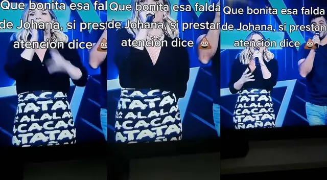 El curioso mensaje camuflado que llevaba Johanna San Miguel en su falda