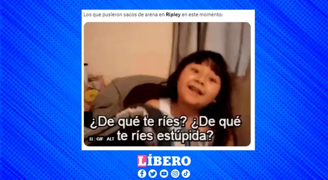 No faltaron los usuarios que sacaron cara por Ripley y su barricada de costales.
