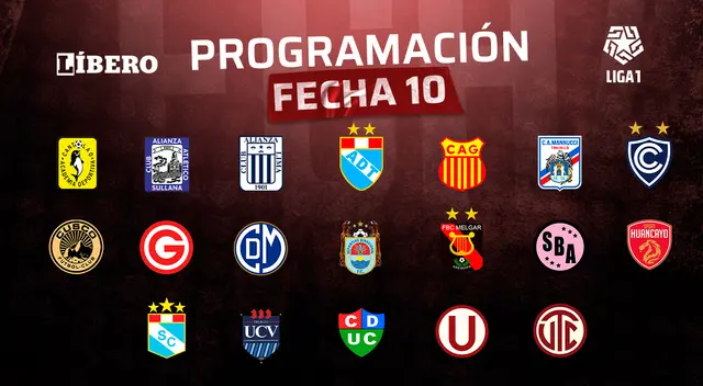 Partidos de la fecha 10 del Torneo Apertura, Liga 1.