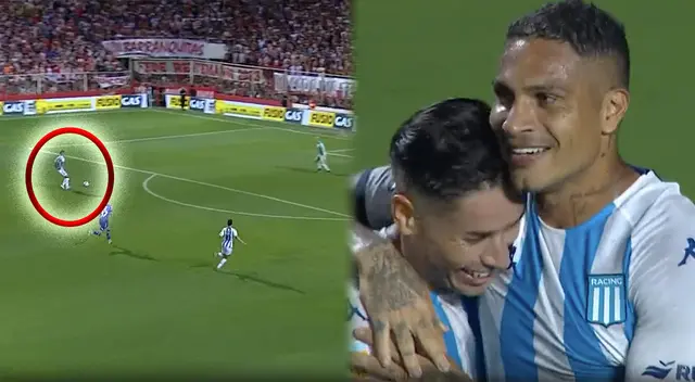 Guerrero quedó solo con el portero y lo fusiló con golazo para el 3-1 de Racing.