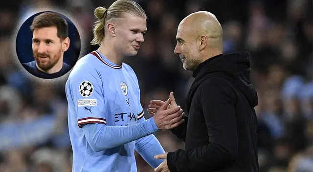 Pep Guardiola confesó que cambió a Haaland para que no supere a Messi.