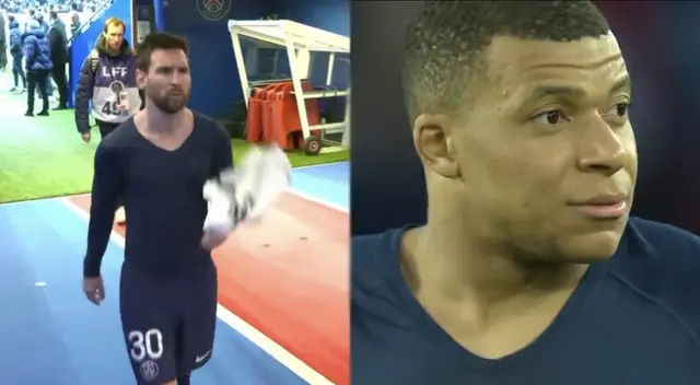 Messi ignora a Mbappé tras la caída de PSG.