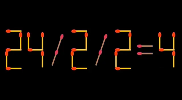 Para vencer este acertijo visual, tienes que mover un SOLO cerillo en segundos o acabarás como PERDEDOR. Para vencer este acertijo visual, tienes que mover un SOLO cerillo en segundos o acabarás como PERDEDOR.