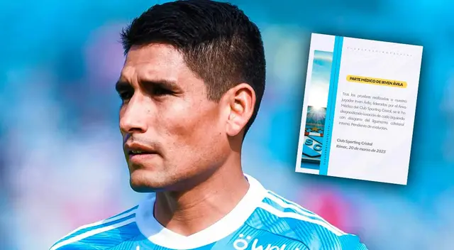 Irven Ávila salió lesionado del partido contra Atlético Grau. Foto: Sporting Cristal