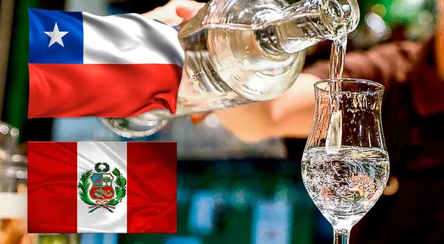 Joven sirviendo pisco en una copa.