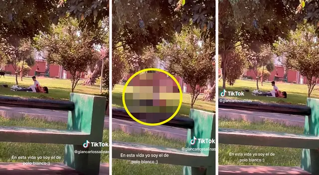 Al costado de la pareja, había un joven de polo blanco que llamó la atención de los usuarios. Al costado de la pareja, había un joven de polo blanco que llamó la atención de los usuarios.