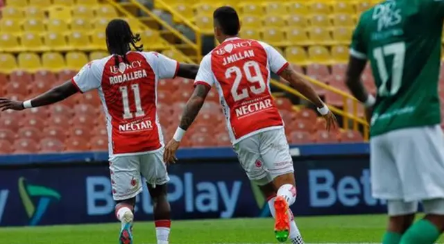 Hugo Rodallega anotó su primer doblete con Santa Fe en la Liga BetPlay. Hugo Rodallega anotó su primer doblete con Santa Fe en la Liga BetPlay.