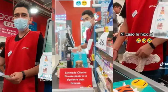 Cajero recibe a su novia en Plaza Vea y se lleva tremenda sorpresa