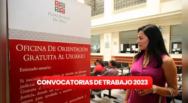 Poder Judicial ofrece trabajos de hasta 12 mil soles.