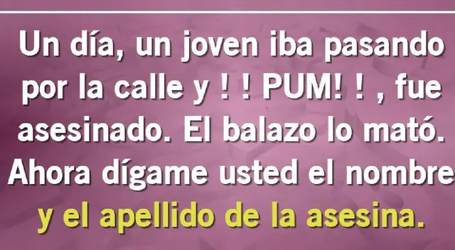 Acertijo viral: Encuentra a la asesina en solo 7 segundos