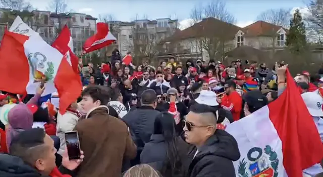 Hinchas de la selección peruana presentes en Mainz