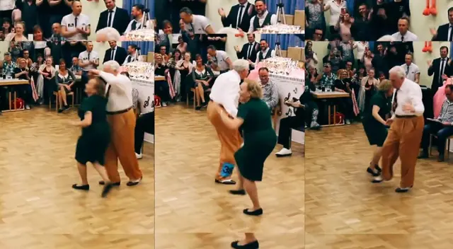 Esta pareja de abuelos fueron ovacionados por su increíble baile.