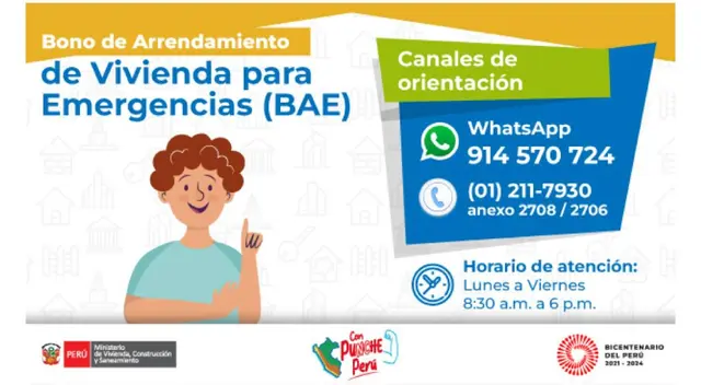 <strong>Bono Arrendamiento/ canales de atención </strong>   