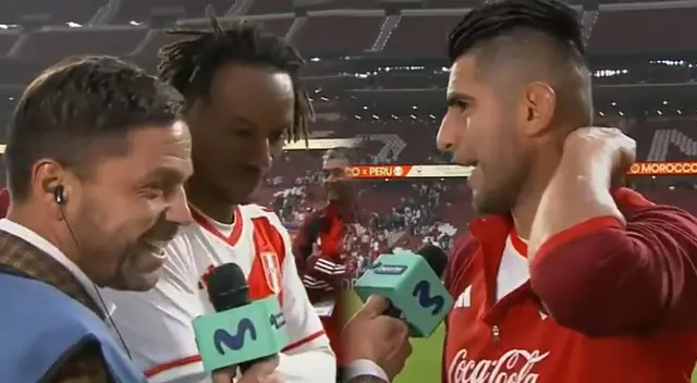 Zambrano incomodó a Carrillo con una broma tras empata de Perú