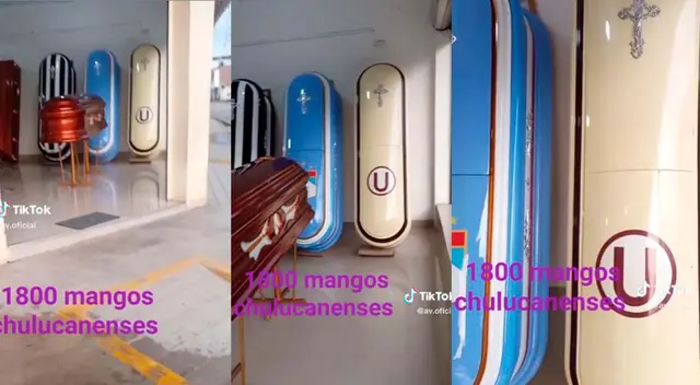 Hincha se sorprendió con ataúdes de Alianza, Sporting Cristal y Universitario.