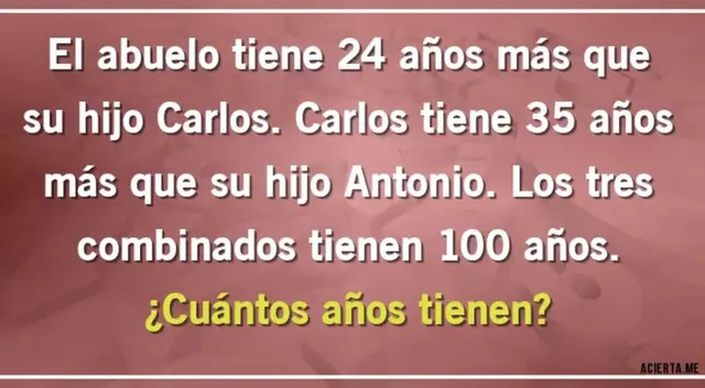 Demuestra que eres un GENIO resolviendo este complicado acertijo. Demuestra que eres un GENIO resolviendo este complicado acertijo.