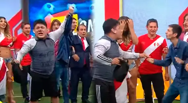 El actor cómico no dudó en hacerle una cruel broma al comentarista deportivo.