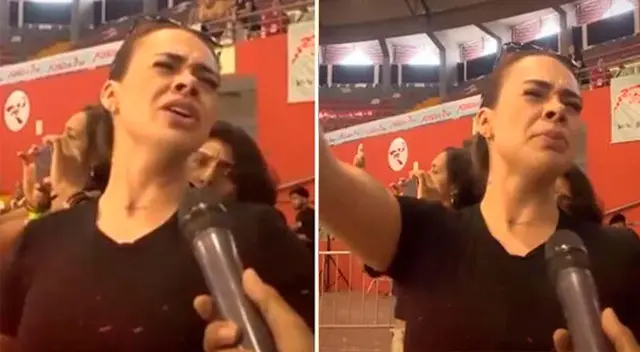 Jossmery Toledo vivió incomodo momento con reportero de Amor y Fuego.
