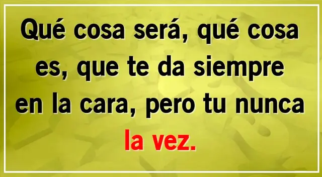 ¿Podrás hacerle frente a esta adivinanza en pocos segundos? Veamos si es cierto. ¿Podrás hacerle frente a esta adivinanza en pocos segundos? Veamos si es cierto.