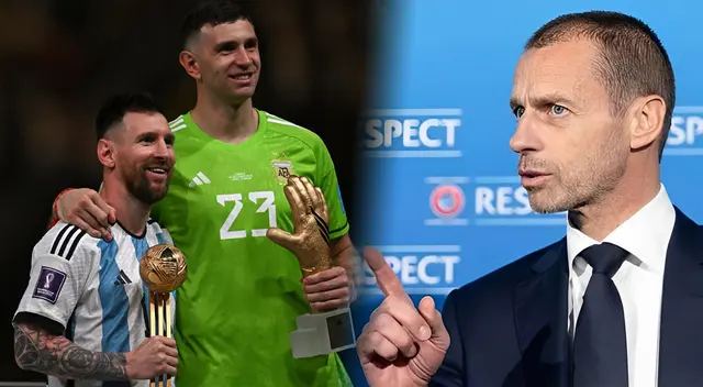 Aleksander Ceferin criticó a Messi y Martínez.