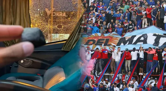 Hinchas apedrearon y rompieron lunas de su propio bus pensando que pertenecía al rival.