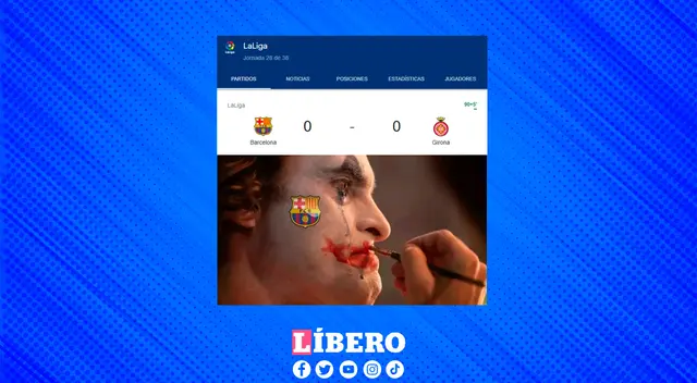 Barcelona no consiguió la victoria y los memes abundaron en redes sociales.