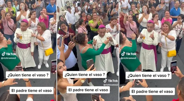 Cura brindaba mientras la orquesta preguntaba quién tiene el vaso. Cura brindaba mientras la orquesta preguntaba quién tiene el vaso.