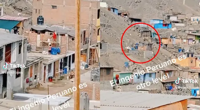Peruanos son viral en TikTok por ingenio al construir vivienda con teleférico Peruanos son viral en TikTok por ingenio al construir vivienda con teleférico