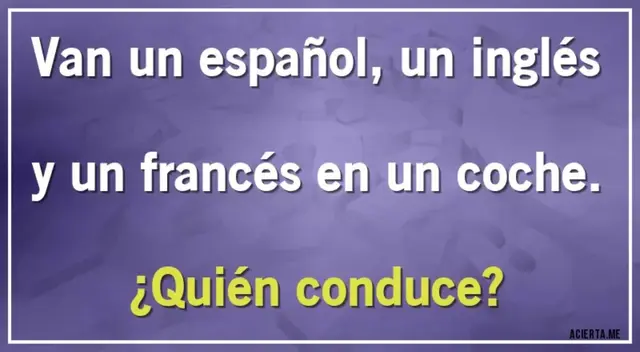 Solo tienes una oportunidad para desarrollar este complicado acertijo visual. Solo tienes una oportunidad para desarrollar este complicado acertijo visual.