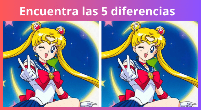 ¿Podrás hallas las diferencias en Sailor Moon?