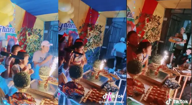 Niña casi se queda sin su torta de cumpleaños.